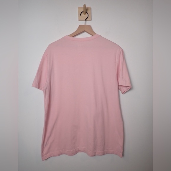 Lee Men’s Pink Pima Cotten Basic Tee with a Cluster of Stripes size L - Picture 2 of 8